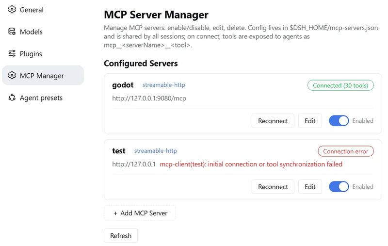 Nichts0v0/dsh-mcp-manager 截图预览